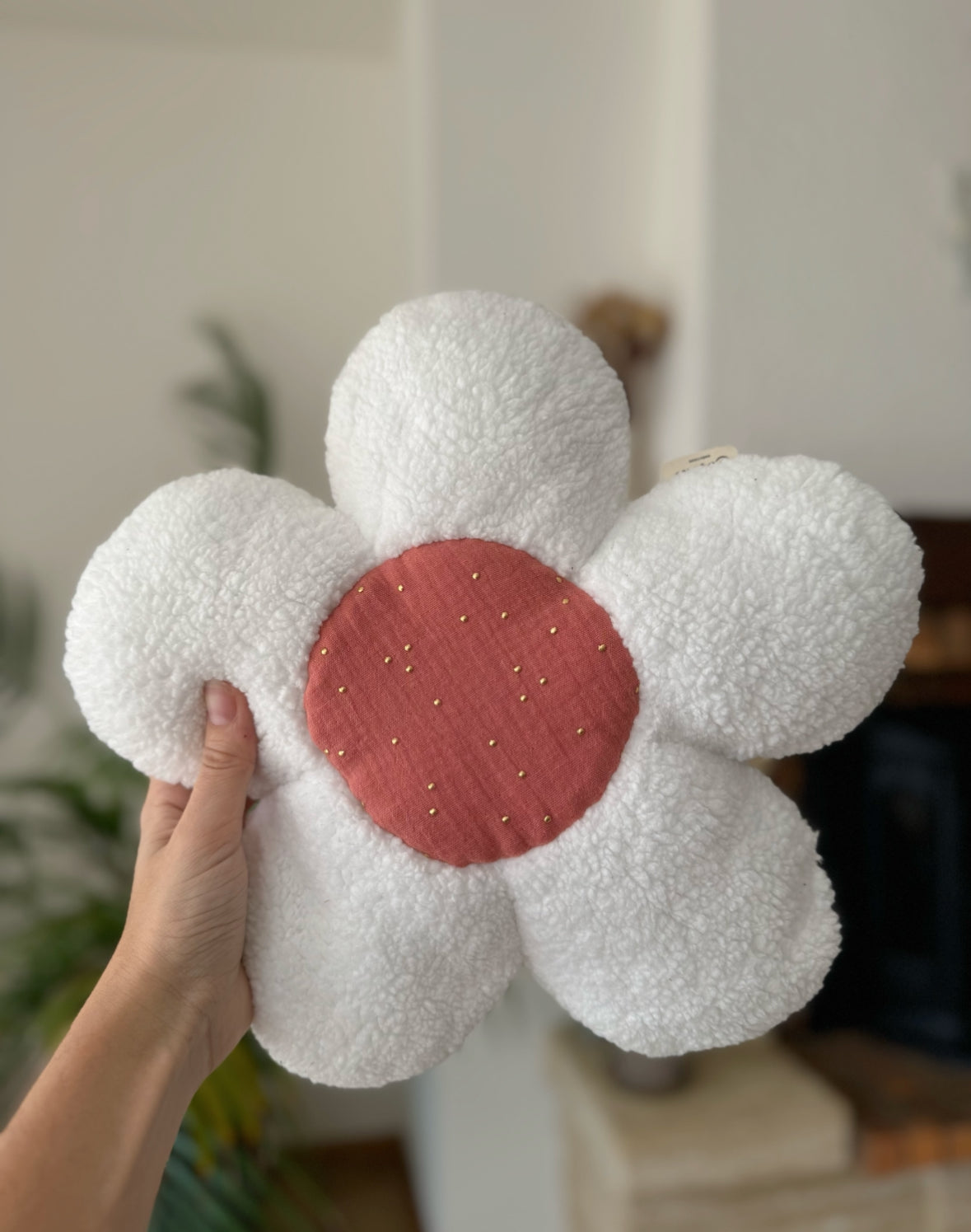 Coussin fleur Marsala