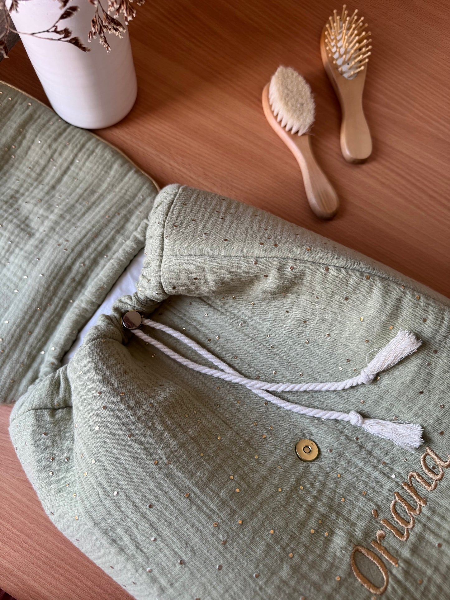 Sac à dos enfant à pois dorés