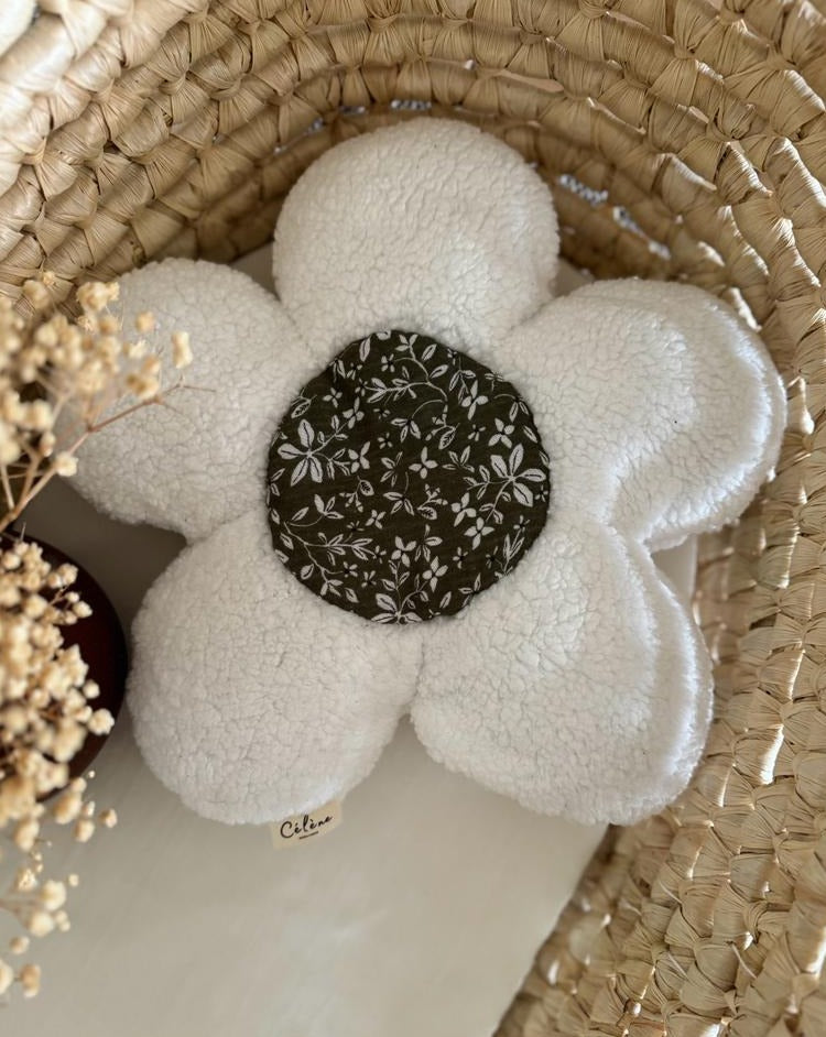 Khaki flower cushion