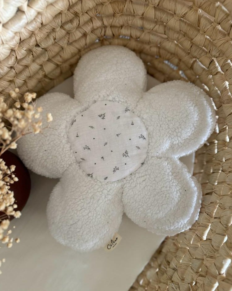 Gray flower cushion