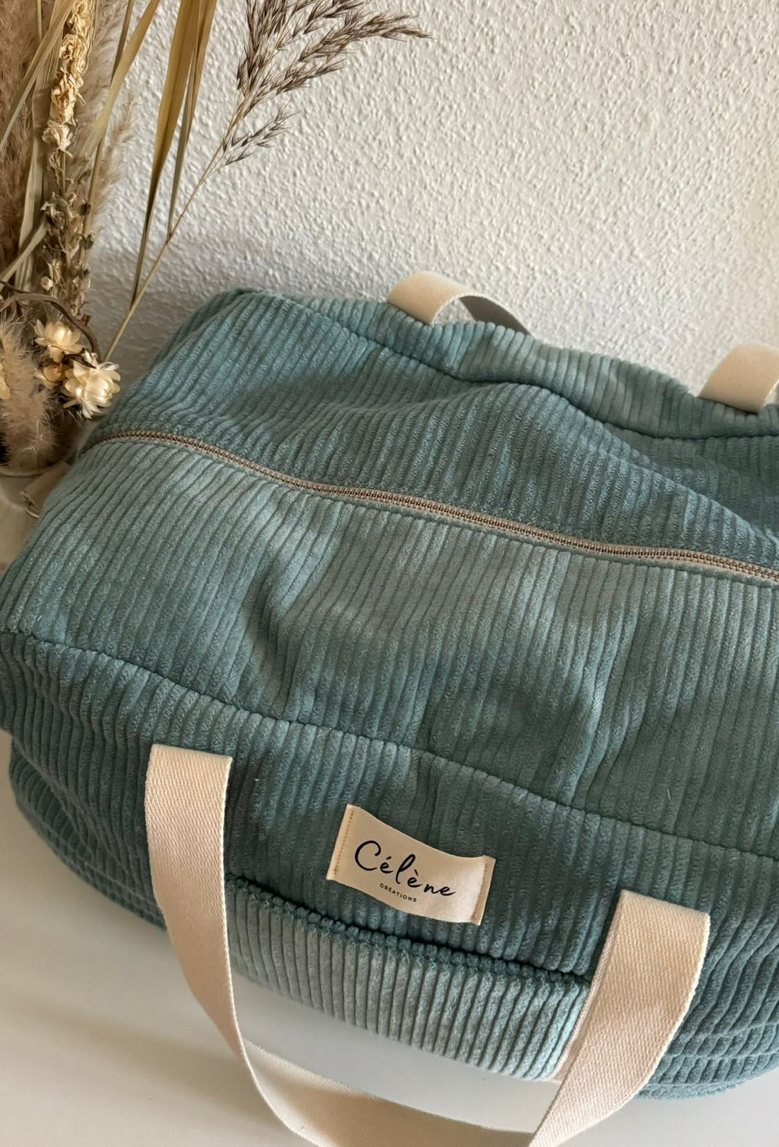Navy corduroy diaper bag