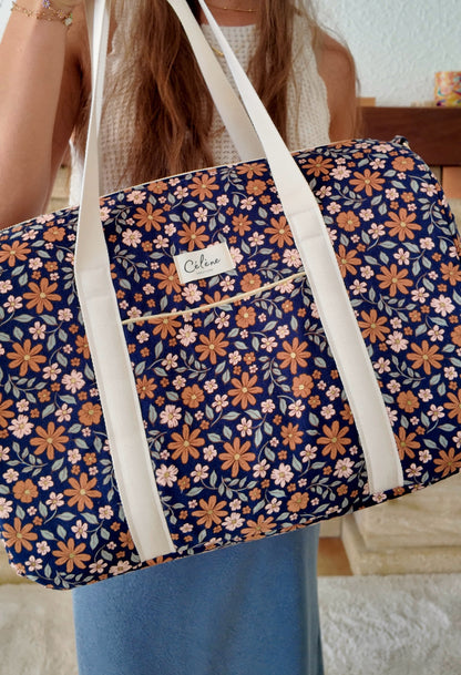 Navy corduroy diaper bag