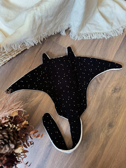 Doudou raie manta Noir