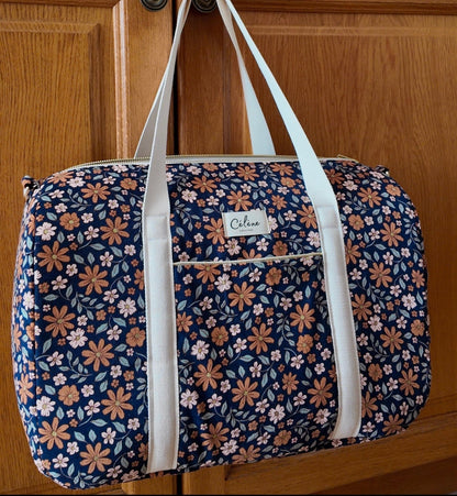 Navy corduroy diaper bag