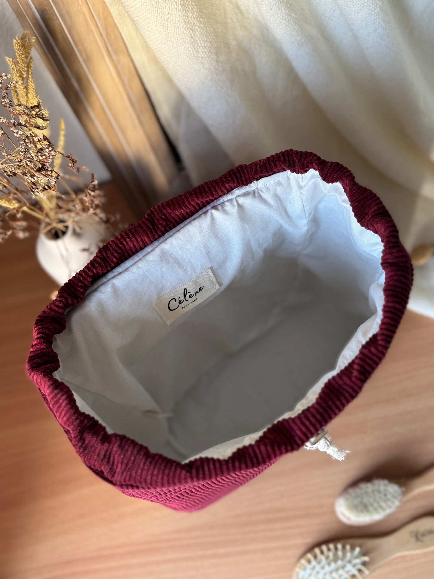 Navy corduroy backpack